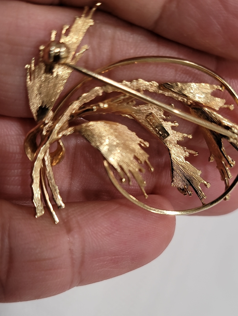8k Solid Gold Brooch Vintage - Picture 3 of 4